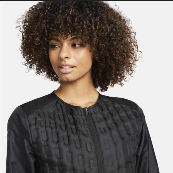 NWT-Nike-Women’s quilted padded ThermaFIT ADV down jacket black-Size Medium - Picture 2 of 13